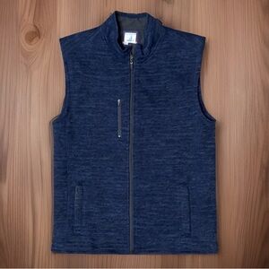 Johnnie-O Tahoe Vest Heathered Blue Fleece Golf Full Two-Way Zip Women’s 16